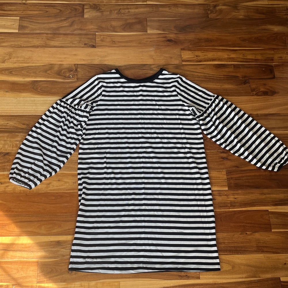 GAP Striped Barrel Sleeve Dress, Size Large